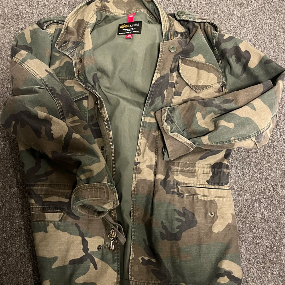 Alpha Industries Camo Military Jacket